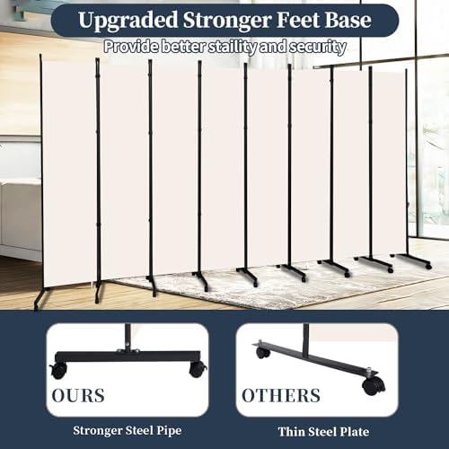 Room Divider 6 Panel-176''Wide Folding Privacy Screen, Large Partition Wall - Image 3