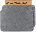 2 Pack Stone Bath Mat Diatomaceous Earth Shower Mat Non-Slip Super Absorbent by HUMIGAHOME