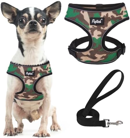PUPTECK Small Dog Harness and Leash Set No Pull by PUPTECK
