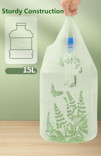 330pcs Small Trash Bags with Handle 4 Gallon - Image 5