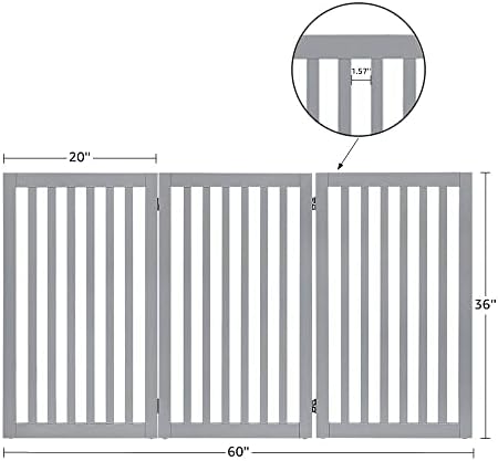 unipaws 36”H Free Standing Pet Gate - Image 4