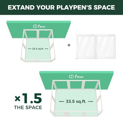 FXW AuraSpace Clear Acrylic Indoor Dog Playpen, 2 Panels - Image 3