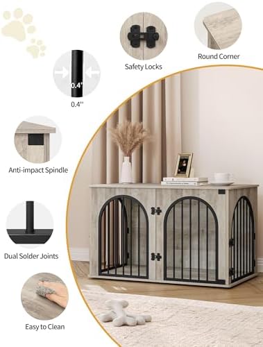 Hzuaneri 39.4'' Dog Crate Furniture, Dog Kennel Indoor - Image 6
