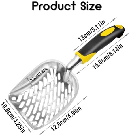 Cat Litter Scoop-Metal Cat Scooper-Long Handle Scoop, Cat Scooper-Poop - Image 2