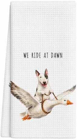 Bull Terrier Kitchen Towels, Cute Hand Tea Towel by DTLGTG