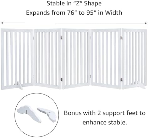 unipaws 36”H Free Standing Pet Gate - Image 4