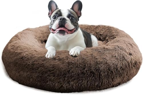 JOLLYVOGUE Calming Dog Beds Large Sized Dog, 36in Donut Washable Large Pet Bed by JOLLYVOGUE
