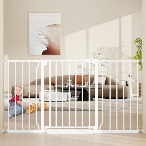 29"-55" Wide Baby Gate for Stairs & Doorways, Auto Close Dog Gate by Cideny