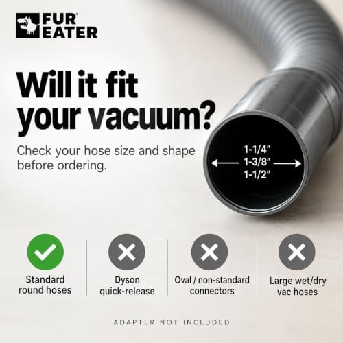 FUR-EEL PRO 2.0 Pet Hair Vacuum Attachment, Rubber Pet Hair Remover - Image 3