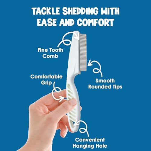 SunGrow Detangling Pet Comb for Dogs, Anti-static Groomer Removes Tangles & - Image 3