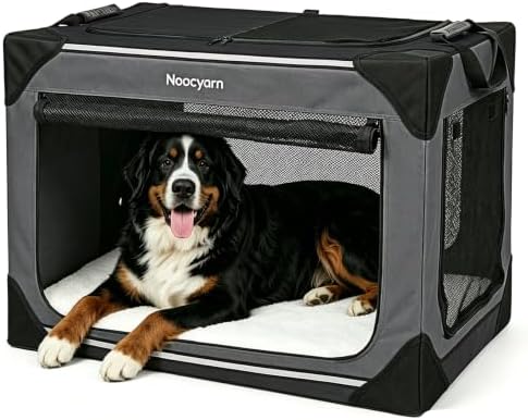 Collapsible Soft Dog Crate 42 Inch, Portable Travel Pet Crate by Unknown