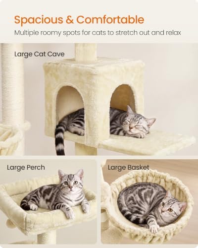 Feandrea Cat Tree, 68.5-in Tall Cat Tower - Image 3