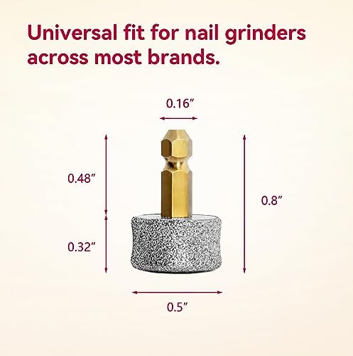 Pet Dog Nail Grinder Replacement Heads Coarse, Diamond Grit Drum - Image 5