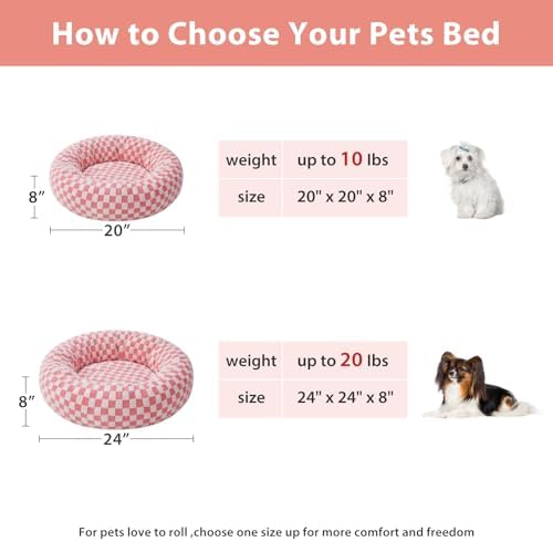 BFPETHOME Small Washable Cozy Donut Dog Beds - Image 5