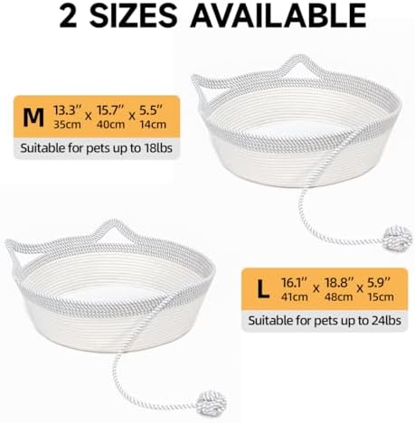 Cat Bed, Cotton Rope Instinct Basket - Image 3