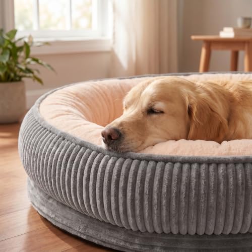 Calming Dog Bed for Medium Dogs, Orthopedic Washable Pet Bed - Image 6