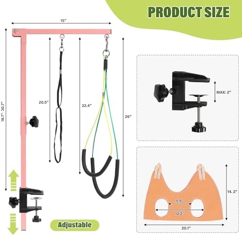 getlstub Dog Grooming Arm with Pet Grooming Hammock, Dog Grooming Stand with - Image 6