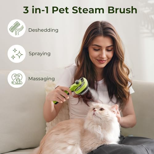 Pecute Self-Cleaning Steam Dog Cat Brush - Image 2