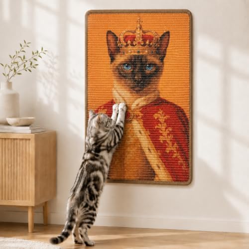 Art Sisal Cat Scratcher Mat, Cat Wall Scratchers by LESISSMER