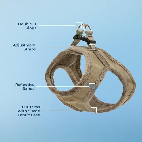 Voyager Step-in Plush Dog Vest Harness -Latte Suede - Image 2