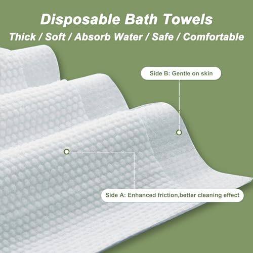 Disposable Bath Towels, 10 Pack 55" x 27.5" Ultra Soft, Quick Dry Disposable - Image 5