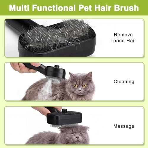 Pet Steam Brush, 3-in-1 Dog & Cat Grooming Comb - Image 2