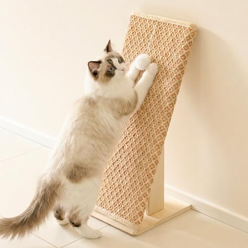 PETKARAY Inclined Cat Scratcher Ramp, 24.8'' Sisal Cat Scratcher by PETKARAY