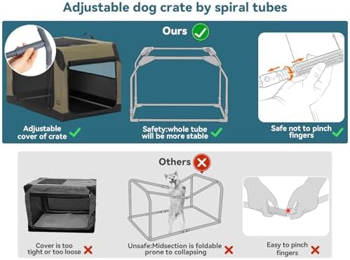 PETSFIT Collapsible Dog Crate, Soft Sided Dog Crate - Image 2