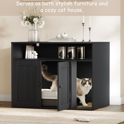 Cat Litter Box Enclosure, Hidden Litter Box Furniture - Image 6