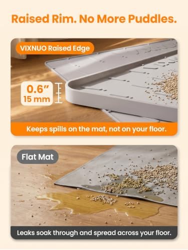 Silicone Cat Litter Mat Large 47"x37", Traps Litte&Easy to Clean，Gray - Image 6