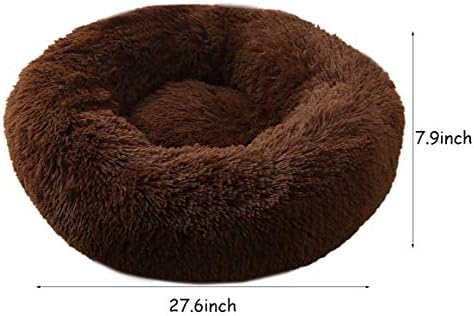 Plush Calming Donut Dog Bed for Small to Medium Dogs, 28 Inch Round Pet Bed - Image 3