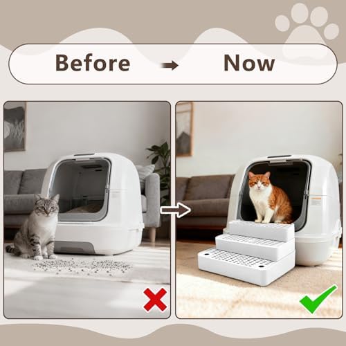 Adjustable 3-Step Cat Ramp for Litter Box, Litter Trapper - Image 4
