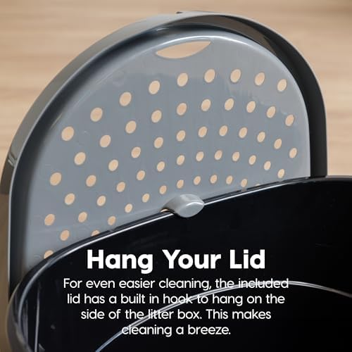 IRIS USA Top Entry Cat Litter Box, Hooded Privacy - Image 6
