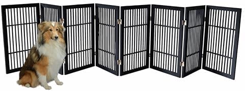 Urnporium Pet Dog Gate Freestanding, Strong Durable Folding Wooden Fence - Image 2