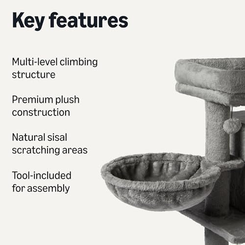 Amazon Basics Indoor Cat & Kittens Multi-Level Climbing Activity Tower - Image 2