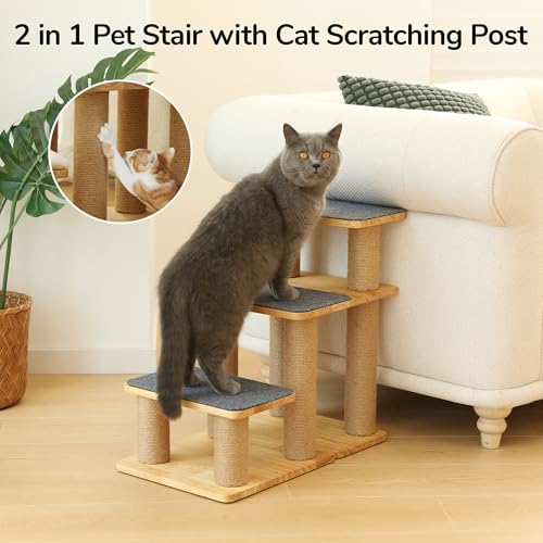 FUKUMARU Dog Stairs, Solid Wood Pet Stairs - Image 2