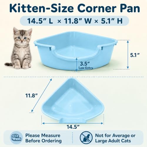 Corner Litter Box, Low Entry Kitten Litter Box - Image 2