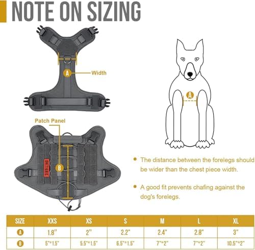 OneTigris Tactical Dog Harness Vest No-Pull Service Dog Vest - Image 5