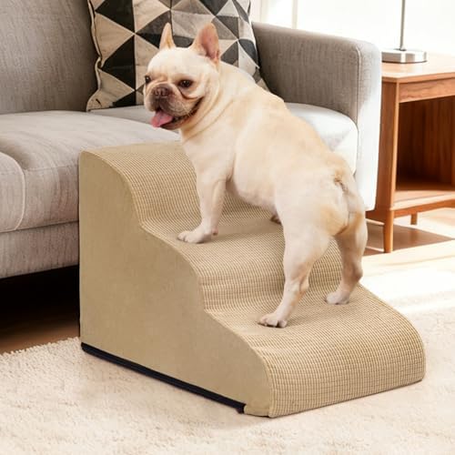 Aodisman Dog Stairs for Small Dogs and Cats, 3-Step Pet Ramp for Couch - Image 4
