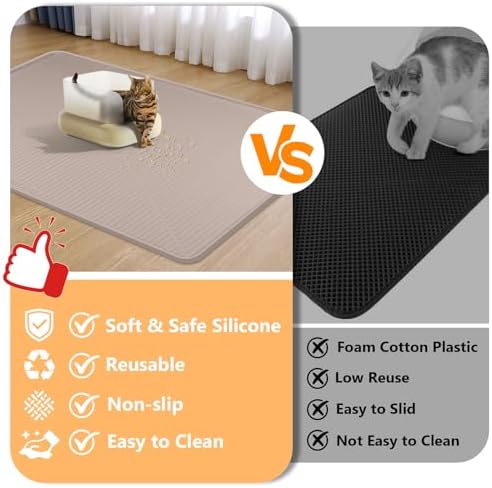 Silicone Cat Litter Mat 45" x 30" Cat Mat - Image 3