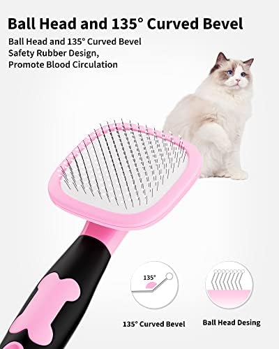 Glendan Dog & Cat Brush- Slicker Pet Brush- Shedding Grooming Tools - Image 2