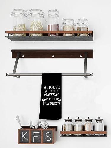 TNUW Dog Themed Kitchen Towels 16″×24″, A House is Not A Home Without Paw - Image 2