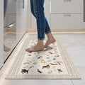 Beige Hallway Runner Rug 2x4 for Bedroom Kitchen by WelcometoBabovid