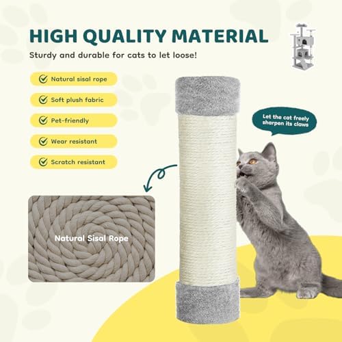 54 Inch Cat Tree Tower with Sisal Scratching Posts - Image 3
