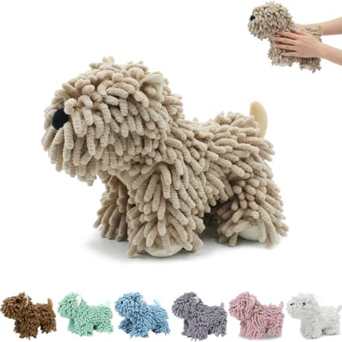 Chenille Dog Hand Towel Fuzzy Ball Dog Towel Animal Hand Towels by FAGOBI