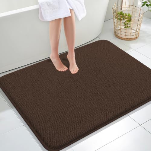 OLANLY Memory Foam Large Bathroom Rugs 40x32, Absorbent Bath Mat by OLANLY