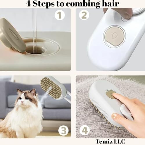 4-in-1 Pet Grooming Brush with Water Spray - Image 5