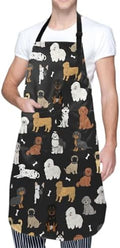 Sweetshow Cute Dog Apron with 2 Pockets and Adjustable Neck Waterproof Kitchen by Sweetshow