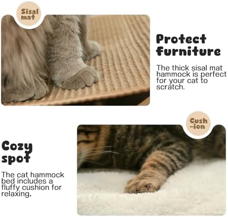 Cat Hammock Bed, Wooden Elevated Cat Beds - Image 5