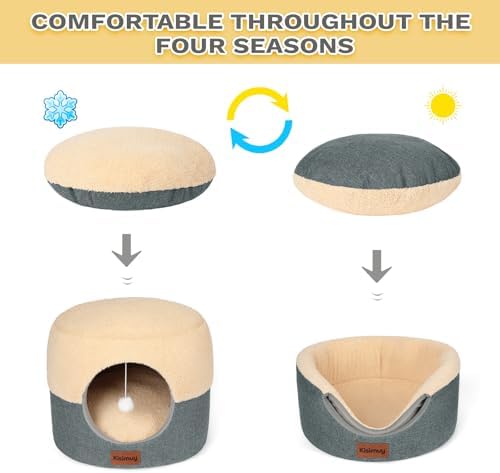 2-in-1 Foldable Cat Bed for Indoor Cats, Cat Cave & Sofa Bed - Image 5